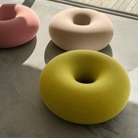 Personnalisé En Bois Massif Cadre Trois-Dimensions Wrap-Around Circulaire Conception Éponge Pouf Art En Forme de Canapé