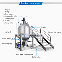 Shampooing savon émulsifiant sous vide mélangeur réservoir lotion cosmétique crème pour le corps homogénéisateur sous vide émulsifiant machine à vendre performance à coût élevé
