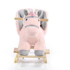 2025 meilleur choix enfants en peluche licorne Animal <span class=keywords><strong>roues</strong></span> à bascule marche jouet équitation chaise à bascule pour bébé - Product Image 3