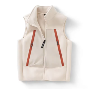 Chaleco de Forro Polar Unisex con Logotipo Personalizado, Capa Intermedia Cortavientos y Cálida, Cuello Alto, Chaleco Funcional para Exteriores - Product Image 4