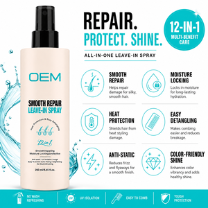 Spray Capilar Reparador Suave 12 en 1 de Marca Privada, Protección Contra el Calor, con Keratina y Aceite de Argán, para Compradores Mayoristas OEM - Product Image 2