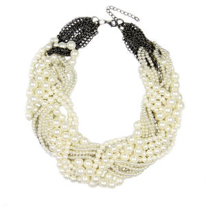 רומנטי אופנה נשים החדש <span class=keywords><strong>keshi</strong></span> פרל שרשרת תכשיטי סט שרשרת פנינים - Product Image 4