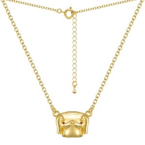 Collar de alta calidad chapado en oro de 18K, joyería de latón, parte del cuerpo, pecho 3D, personalidad de moda, P213198 - Product Image 1