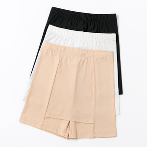Short de protection sans couture <span class=keywords><strong>sous</strong></span> <span class=keywords><strong>les</strong></span> <span class=keywords><strong>jupes</strong></span> <span class=keywords><strong>culotte</strong></span> de sécurité double couche caleçon taille haute pour femmes short d'été pantalon - Product Image 5