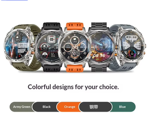 สมาร์ทวอทช์ราคาประหยัด หน้าจอ AMOLED ทรงกลมขนาดใหญ่ 1.75 นิ้ว สำหรับผู้ชาย พร้อมไฟฉาย LED แรงสูง รองรับการโทรผ่านบลูทูธ สำหรับกิจกรรมกลางแจ้ง - Product Image 1