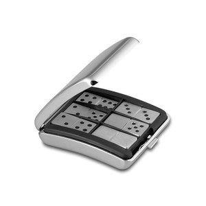 Gioco di Domino Evolution 60x70 mm con Custodia in Acciaio Design Compatto - Product Image 1