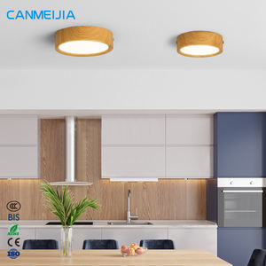 Nordic Walnut Madeira Cor <span class=keywords><strong>LED</strong></span> Luz de Teto Pedido de Quarto Sala Três cores Escurecimento Superfície Montada <span class=keywords><strong>LED</strong></span> <span class=keywords><strong>Downlight</strong></span> - Product Image 1