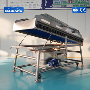 Machine de lavage industrielle intelligente à rouleaux brosse et pulvérisation, technologie de nettoyage double pour lignes de traitement des légumes et des fruits de mer - Product Image 4