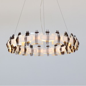 Suspension LED Ronde 600mm 800mm 1000mm 1200mm Tricolore Ovale E27 avec Interrupteur pour Salle à Manger, Salon, Hôtels - Product Image 1