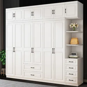 Индивидуальная мебель для спальни, Гардеробная система, шкаф для хранения одежды, современная деревянная, белая, дешевая