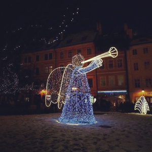 Commercial Christmas Angel Motif <b>Lights</b> Outdoor LED Wire Frame Decoration for Hotel Resort Garden Display - Product Image 2