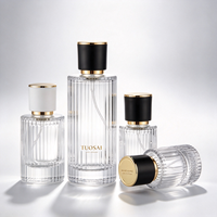 Nouveau design – Flacon de parfum en verre pressurisé cylindrique de 100 ml avec pulvérisateur à pompe et diffuseur à bâtonnets