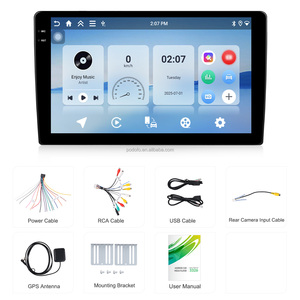 Autoradio Android Podofo 7''/9''/10'' Double Din 4+128G/4+64G Écran Incell 1080P <span class=keywords><strong>CarPlay</strong></span>/Android Auto sans fil GPS WiFi OEM ODM - Product Image 6