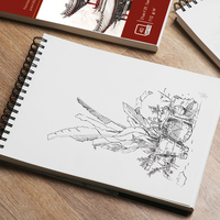 40 Blatt Perforierter Skizzenblock Angepasstes Tragbares Säurefreies Umweltfreundliches Langlebiges Skizzenbuch für Entwurf und Illustrationsarbeit