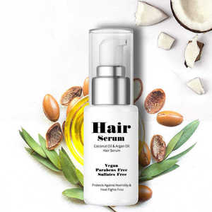 Sérum de repousse pour <span class=keywords><strong>cheveux</strong></span> <span class=keywords><strong>courts</strong></span> et secs, produit de marque privée, lait de coco, femmes noires, protecteur de chaleur naturel, boucles soyeuses - Product Image 1