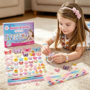 Adorable Bow Headband <b>Kit</b> Kids <b>DIY</b> Hair Clips Pins Flowers Gems Stickers Birthday Party Gift Wholesale Box Supply - Product Image 3