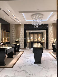 <span class=keywords><strong>Vitrina</strong></span> de cristal de esquina montada en la pared para sala de estar y tienda minorista Almacenamiento de exhibición Centro comercial de lujo moderno Metal MDF - Product Image 6