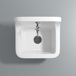 Lavabo in Ceramica da Parete dal Design Moderno, Monoforo, <span class=keywords><strong>Salvaspazio</strong></span> per Piccoli Appartamenti - Product Image 5