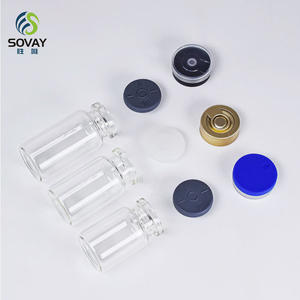 Alta qualità 3ml 5ml 10ml 20ml 30ml ambra trasparente per ampolla medica materiale da imballaggio fiala di vetro marrone con tappo in gomma - Product Image 3