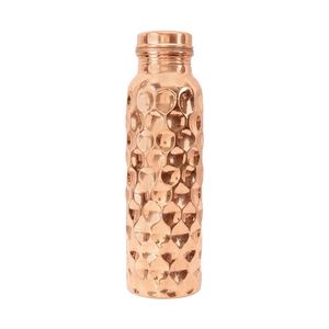 Botella de Agua de Cobre India Ata International - Diseño Moderno Ecológico Unisex para Gimnasio, Deportes y Uso al Aire Libre - Product Image 1