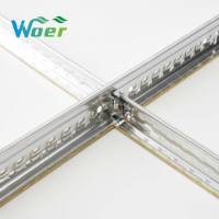 Système de suspension de plafond en T24 en acier inoxydable galvanisé moderne, barre en T revêtue de zinc, ignifuge, antirouille, léger