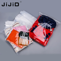 Sacs en plastique pour t-shirts en gros JiJiD, sacs givrés, logo personnalisé, emballage en plastique scellé pour t-shirts, sacs à fermeture éclair transparents