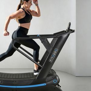 Tapis <span class=keywords><strong>de</strong></span> course commercial incurvé non motorisé Air Runner, équipement <span class=keywords><strong>de</strong></span> fitness cardio pour salle <span class=keywords><strong>de</strong></span> sport, robuste et mécanique - Product Image 3