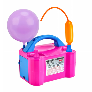 Portable Square Electric <b>Balloon</b> Pump-AC 110V-120V 600W Inflator with Dual Nozzle & <b>2</b> Tying Tools Pink Party Decoration - Product Image 1
