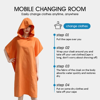 Serviettes personnalisées avec logo imprimé, en microfibre, pour adultes, poncho de surf, serviette de bain à capuche, serviette de plage