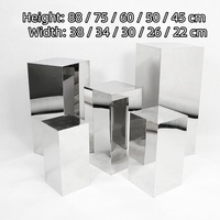Haut acier inoxydable dessert présentoir set de table carré solide pour la fête, le mariage et le service alimentaire