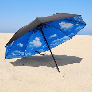 Promotional Branded Multi Color Custom logo 3 Folding <b>Umbrella</b> Automatic Sun and Rain <b>Umbrella</b> for <b>Outdoor</b> - Product Image 1