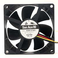 SANYO 9S0812F401 12VDC 0,11A 80*80*25MM 8025 8CM SANYO Kipas Pendingin Aksial Bantalan Bola Asli