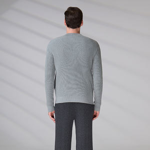 Fabricante de Prendas de Punto, Cárdigan Personalizado con Certificación GOTS, Manga Larga, Otoño-Invierno, Cuello Acanalado, 100% Algodón, para Hombre - Product Image 5