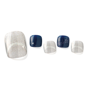 Ensemble d'autocollants magnétiques pour ongles DGEU, gel semi-durci blanc bleu marine scintillant, sans lampe, végétalien, sans cruauté envers les animaux - Product Image 2