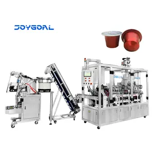 Source manufacture k cup coffee capsule filling sealing machine tray rotary yogurt cup filling and sealing machine