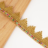 Accessoires vestimentaires écologiques en dentelle à sequins triangulaires de 3,7 cm pour sacs et chaussures – Approvisionnement immédiat