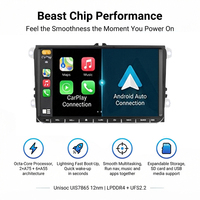 Autoradio Android 14 LODARK N5Pro 9 pouces QLED pour VW UIS7865 Processeur 12nm CarPlay sans fil Android Auto WiFi 5G 36EQ DSP