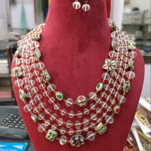 <b>Beautiful</b> Indian Engagement Necklace Set Graduated Kundan Necklace Jewelry Bridesmaids Gift Art Deco Necklace Jewelry Women Gift - Product Image 1