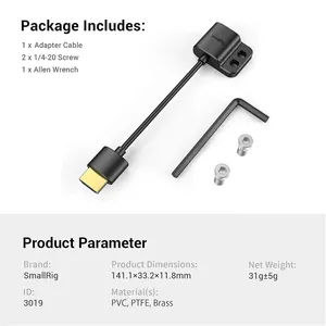 Cable Adaptador Ultra Delgado 4K de Tipo A a Tipo C y de Tipo A a Tipo D para BMPCC 4K/6K <span class=keywords><strong>A7SIII</strong></span>, Compatible con Smallrig 3019 - Product Image 5