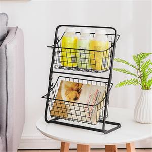 Modern Stainless Steel Standing Type Double Tier <b>Kitchen</b> <b>Storage</b> Racks for Snacks Sundries Towel <b>Storage</b> - Product Image 1