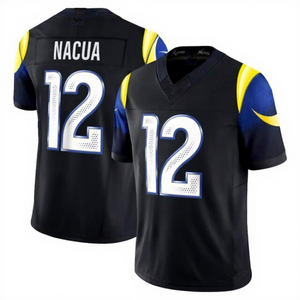 قميص كرة قدم للتجارة الخارجية، إصدار سرعة فريق رامز الأمريكي، مطرز، قصير الأكمام، مضاد للبكتيريا، مصنوع من النايلون/الكشمير، ملابس للمنافسات - Product Image 1