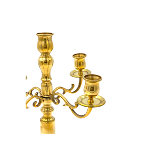 Bougeoir en laiton vintage à 5 branches de qualité supérieure artisanat thaïlandais de luxe article décoratif pour la décoration de la maison - Product Image 4