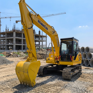 Excavatrice Komatsu PC130 d'occasion, prix usine, état 90% neuf, machine d'origine en stock, moteur, pompe, boîte de vitesses, garantie 1 an - Product Image 1