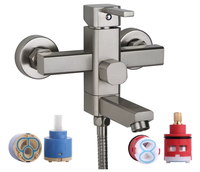 Cartouche de robinet de salle de bain Bensino Modern 22 mm, noyau de valve en céramique, conception 3D, élégant inverseur de douche, installation facile