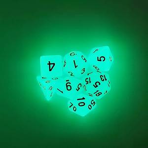 Juego de Dados Poliédricos Luminosos de Acrílico de 7 Piezas para Juegos de Mesa, Venta al Por Mayor - Product Image 3
