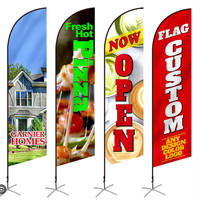 Promotion de publicité extérieure personnalisée de 2m, 3m, 4m, 5m Drapeaux en plumes résistants au vent et aux UV