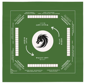 Tapis de Mahjong Américain de Luxe Imperméable en Caoutchouc Naturel, 80 cm Carré, Motif Dragon Vert, Pliable, Portable, Personnalisé pour 4 Joueurs, <span class=keywords><strong>Poker</strong></span> - Product Image 1