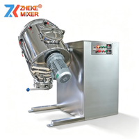 Machine à mélanger les poudres pour l'industrie alimentaire, chimique et énergétique avec hachoir haute vitesse et mélangeur à mouvement tridimensionnel