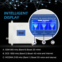 Répéteur de signal mobile 2G 3G 4G LTE à gain élevé 70 dB, amplificateur de signal GSM, kit complet pour la maison et le bureau, 500 m²