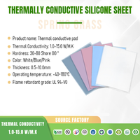 Almohadilla Térmica de Silicona de Alta Conductividad, 1.0W~15W/mK, Compatible con ROHS, para PC KB-3D / SSD / IC (Aislamiento Eléctrico)